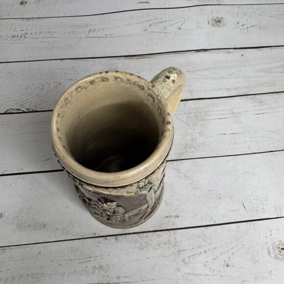 Vintage German Beer Stein Hand-Painted Alpine Couple Mountain Cabin - Picture 6 of 8